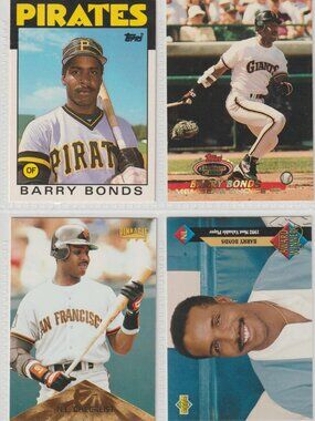 Barry Bonds 4 Card Lot – Rookie + Inserts/Base Mix #1